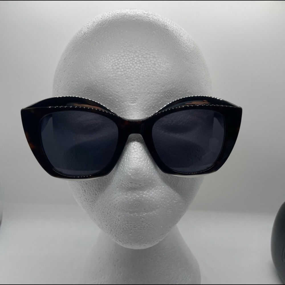 Moschino Dark Havana Metal Top Sunglasses